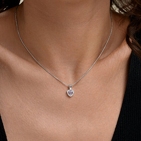 Подвеска SOKOLOV - Серебро 925, Аметист, Фианит (арт. 92030892)