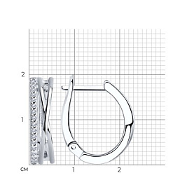 Серьги SOKOLOV - Серебро 925, Фианит (арт. 94025820)