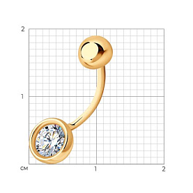 Пирсинг SOKOLOV - Серебро 925, Фианит (арт. 93060007)