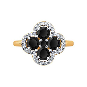 Кольцо SOKOLOV - Серебро 925, Фианит, Шпинель (арт. 92014599)