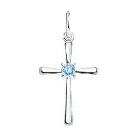 Подвеска SOKOLOV - Серебро 925, Топаз (арт. 92030718)