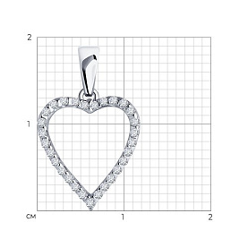 Подвеска SOKOLOV - Золото 585, Фианит (арт. 032858-3)
