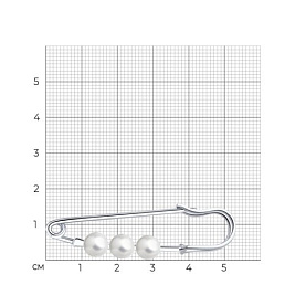 Брошь Diamant - Серебро 925, Жемчуг имитация (арт. 94-140-00046-1)
