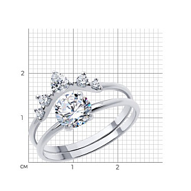 Кольцо SOKOLOV - Серебро 925, Фианит (арт. 94014076)