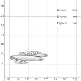 Кольцо Аквамарин - Серебро 925, Фианит (арт. 67751А.5)