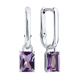 Серьги SOKOLOV - Серебро 925, Аметист (арт. 92023255)