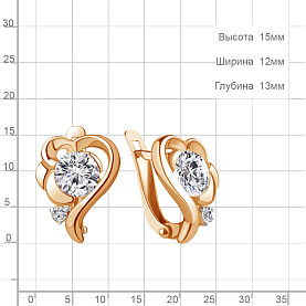Серьги Аквамарин - Серебро 925, Фианит (арт. 49170А.6)