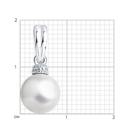 Подвеска SOKOLOV - Серебро 925, Жемчуг имитация (арт. 94032610)