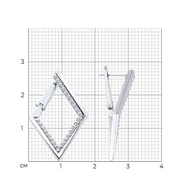 Серьги SOKOLOV - Серебро 925, Фианит (арт. 94027068)