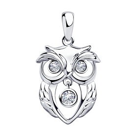 Подвеска SOKOLOV - Серебро 925, Фианит (арт. 94032437)