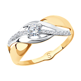 Кольцо SOKOLOV - Золото 375, Фианит (арт. 017948-4)