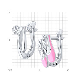 Серьги Diamant - Серебро 925, Эмаль (арт. 94-120-02296-1)