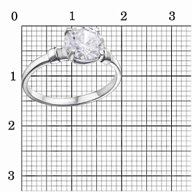 Кольцо Красная пресня - Серебро 925, Фианит (арт. 23814952Пл)