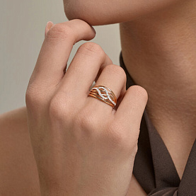 Кольцо SOKOLOV - Золото 585, Фианит (арт. 019826)