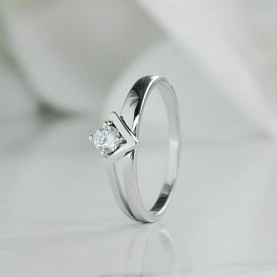 Кольцо Галатея - Серебро 925, Фианит (арт. 2791.1)