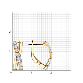 Серьги SOKOLOV - Золото 585, Фианит (арт. 028189)