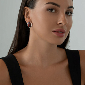 Серьги SOKOLOV - Серебро 925, Янтарь пресс. (арт. 83020315)