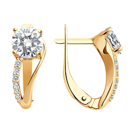 Серьги SOKOLOV - Серебро 925, Фианит (арт. 93020368)