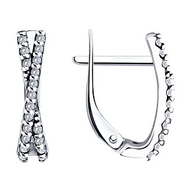 Серьги Diamant - Серебро 925, Фианит (арт. 94-120-01512-2)