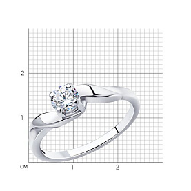 Кольцо SOKOLOV - Серебро 925, Фианит (арт. 94010011)