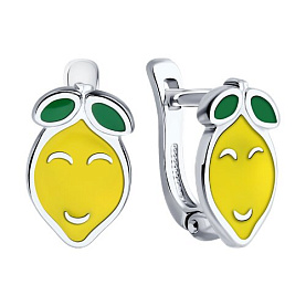 Серьги Diamant - Серебро 925, Эмаль (арт. 94-120-02145-1)