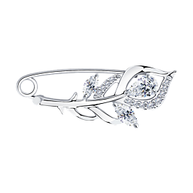 Булавка Diamant - Серебро 925, Фианит (арт. 94-140-00615-1)