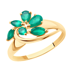 Кольцо SOKOLOV - Золото 375, Агат (арт. 37716210)