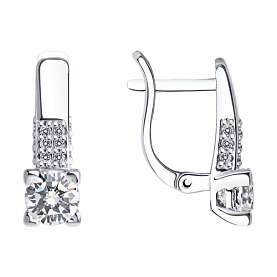 Серьги SOKOLOV - Серебро 925, Фианит (арт. 94025661)