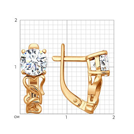 Серьги SOKOLOV - Серебро 925, Фианит (арт. 93020367)