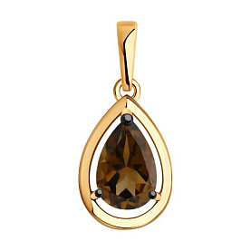 Подвеска SOKOLOV - Серебро 925, Раухтопаз (арт. 92030757)