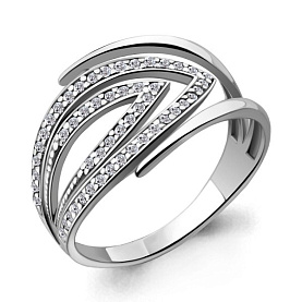 Кольцо Аквамарин - Серебро 925, Фианит (арт. 64569А.5)