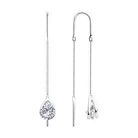 Серьги SOKOLOV - Серебро 925, Фианит (арт. 94023281)