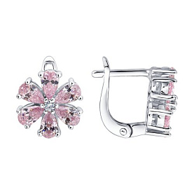 Серьги SOKOLOV - Серебро 925, Фианит (арт. 94027610-91)