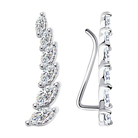 Серьги SOKOLOV - Серебро 925, Фианит (арт. 94021890)