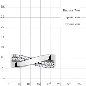Кольцо Аквамарин - Серебро 925, Фианит (арт. 67325А.5)
