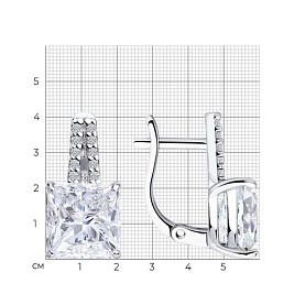 Серьги SOKOLOV - Серебро 925, Фианит (арт. 94026820)