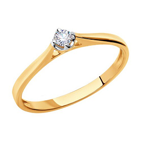 Кольцо SOKOLOV - Золото 585, Бриллиант (арт. 1011383)