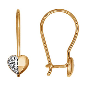 Серьги SOKOLOV - Золото 375, Фианит (арт. 026312-4)