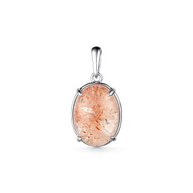 Подвеска Дар - Серебро 925, Солнечный камень (арт. П-5105рк4143)