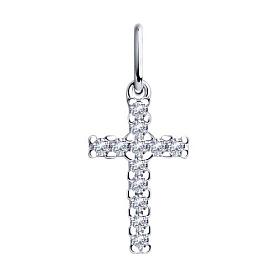 Подвеска SOKOLOV - Серебро 925, Фианит (арт. 94031829)