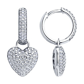 Серьги SOKOLOV - Серебро 925, Фианит (арт. 94026803)