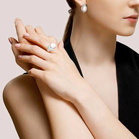 Серьги SOKOLOV - Серебро 925, Синтетический опал , Эмаль (арт. 83020039)