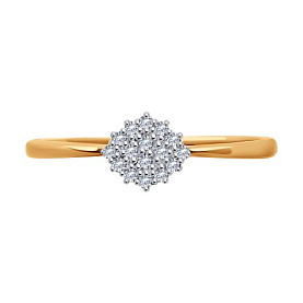 Кольцо SOKOLOV - Золото 375, Фианит (арт. 019279-4)