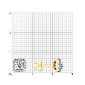 Серьги SOKOLOV - Серебро 925, Фианит (арт. 93022481)