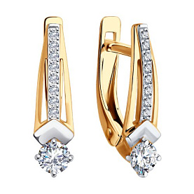 Серьги Diamant - Золото 585, Фианит (арт. 51-120-02322-1)