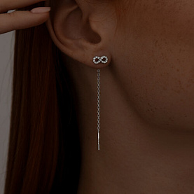 Серьги SOKOLOV - Серебро 925, Фианит (арт. 94025914)