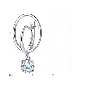Серьга SOKOLOV - Серебро 925, Фианит (арт. 94170094)