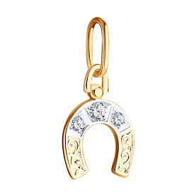 Подвеска SOKOLOV - Золото 585, Фианит (арт. 030405)