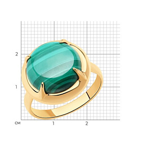 Кольцо SOKOLOV - Серебро 925, Малахит (арт. 83010063)