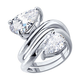 Кольцо SOKOLOV - Серебро 925, Фианит (арт. 94015000)